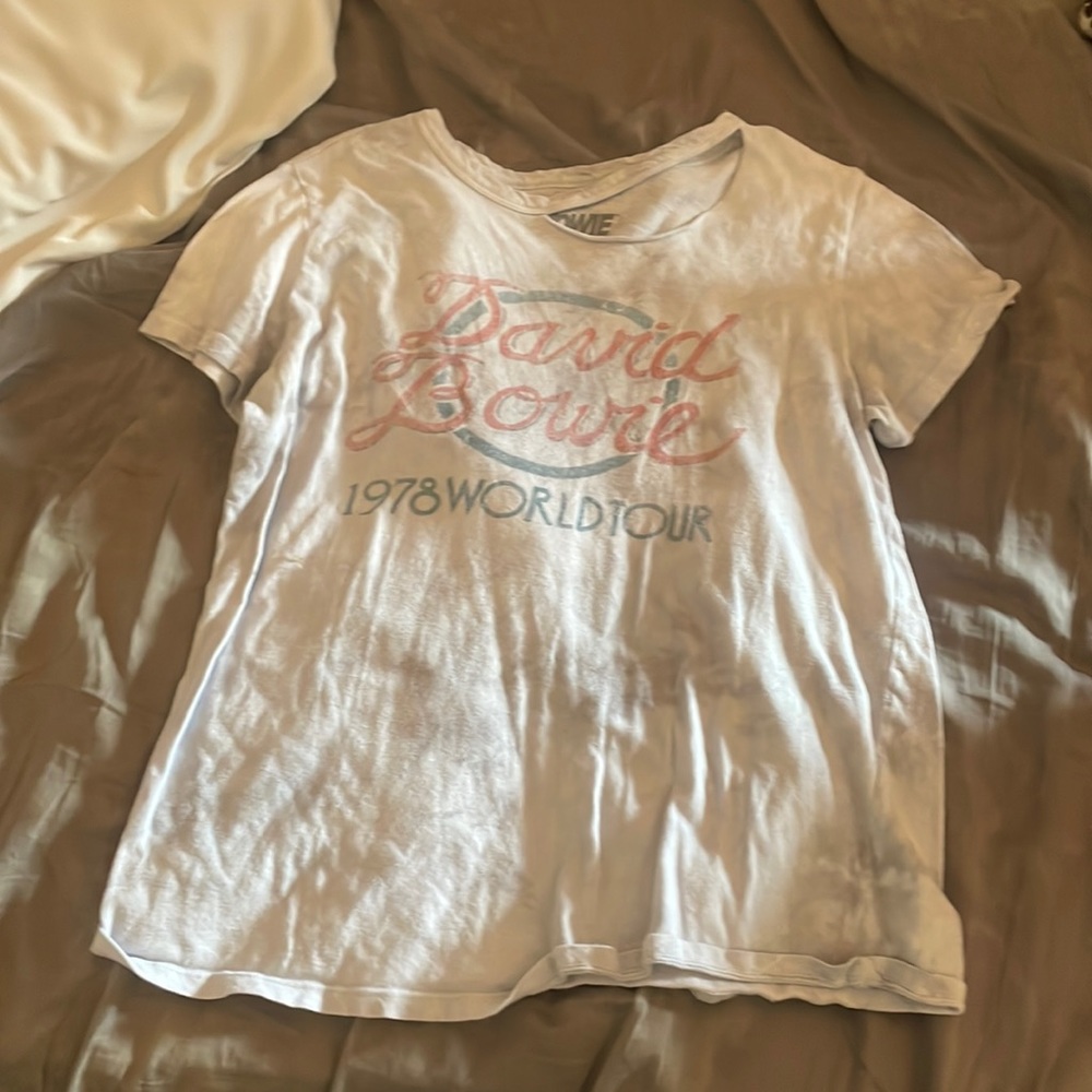 david bowie light grey tie dye tee!